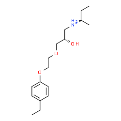 ChemSpider 2D Image | (2R)-N-{(2S)-3-[2-(4-Ethylphenoxy)ethoxy]-2-hydroxypropyl}-2-butanaminium | C17H30NO3