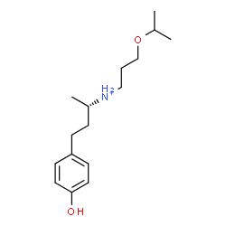 ChemSpider 2D Image | (2S)-4-(4-Hydroxyphenyl)-N-(3-isopropoxypropyl)-2-butanaminium | C16H28NO2