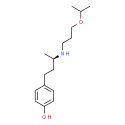 ChemSpider 2D Image | 4-{(3R)-3-[(3-Isopropoxypropyl)amino]butyl}phenol | C16H27NO2