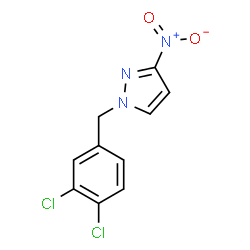 ChemSpider 2D Image | 1-(3,4-Dichlorobenzyl)-3-nitro-1H-pyrazole | C10H7Cl2N3O2