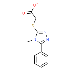 ChemSpider 2D Image | [(4-Methyl-5-phenyl-4H-1,2,4-triazol-3-yl)sulfanyl]acetate | C11H10N3O2S