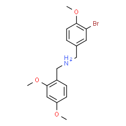 ChemSpider 2D Image | (3-Bromo-4-methoxyphenyl)-N-(2,4-dimethoxybenzyl)methanaminium | C17H21BrNO3