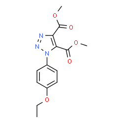 ChemSpider 2D Image | Dimethyl 1-(4-ethoxyphenyl)-1H-1,2,3-triazole-4,5-dicarboxylate | C14H15N3O5