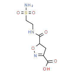 ChemSpider 2D Image | 5-[(2-Sulfamoylethyl)carbamoyl]-4,5-dihydro-1,2-oxazole-3-carboxylic acid | C7H11N3O6S