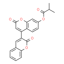 ChemSpider 2D Image | 2,2'-Dioxo-2H,2'H-3,4'-bichromen-7'-yl 2-methylpropanoate | C22H16O6