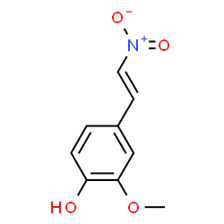 ChemSpider 2D Image | 2-Methoxy-4-[(E)-2-nitrovinyl]phenol | C9H9NO4