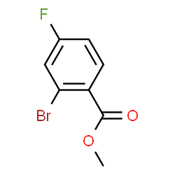 ChemSpider 2D Image | Methyl 2-bromo-4-fluorobenzoate | C8H6BrFO2