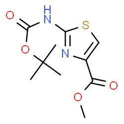 ChemSpider 2D Image | Methyl 2-Boc-aminothiazole-4-carboxylate | C10H14N2O4S