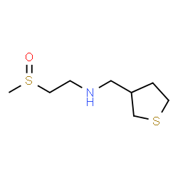 ChemSpider 2D Image | 2-(Methylsulfinyl)-N-(tetrahydro-3-thiophenylmethyl)ethanamine | C8H17NOS2