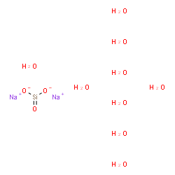 ChemSpider 2D Image | disodium oxosilanediolate nonahydrate | H18Na2O12Si