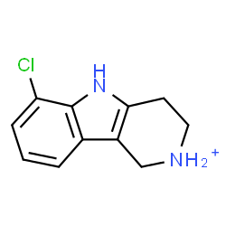 ChemSpider 2D Image | 6-Chloro-2,3,4,5-tetrahydro-1H-pyrido[4,3-b]indol-2-ium | C11H12ClN2