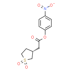 ChemSpider 2D Image | 4-Nitrophenyl [(3S)-1,1-dioxidotetrahydro-3-thiophenyl]acetate | C12H13NO6S