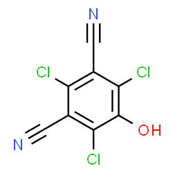 ChemSpider 2D Image | 2,4,6-Trichloro-5-hydroxyisophthalonitrile | C8HCl3N2O