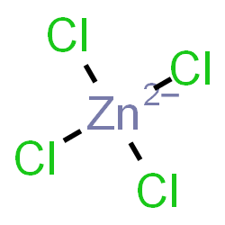 ChemSpider 2D Image | Tetrachlorozincate(2-) | Cl4Zn