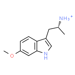 ChemSpider 2D Image | (2R)-1-(6-Methoxy-1H-indol-3-yl)-2-propanaminium | C12H17N2O