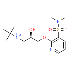 ChemSpider 2D Image | (2R)-3-{[3-(Dimethylsulfamoyl)-2-pyridinyl]oxy}-2-hydroxy-N-(2-methyl-2-propanyl)-1-propanaminium | C14H26N3O4S