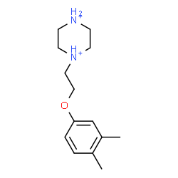 ChemSpider 2D Image | 1-[2-(3,4-Dimethylphenoxy)ethyl]piperazinediium | C14H24N2O