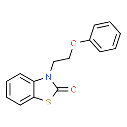 ChemSpider 2D Image | 3-(2-phenoxyethyl)-1,3-benzothiazol-2-one | C15H13NO2S