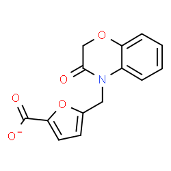 ChemSpider 2D Image | 5-[(3-Oxo-2,3-dihydro-4H-1,4-benzoxazin-4-yl)methyl]-2-furoate | C14H10NO5