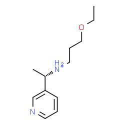 ChemSpider 2D Image | 3-Ethoxy-N-[(1S)-1-(3-pyridinyl)ethyl]-1-propanaminium | C12H21N2O