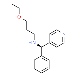 ChemSpider 2D Image | 3-Ethoxy-N-[(R)-phenyl(4-pyridinyl)methyl]-1-propanamine | C17H22N2O