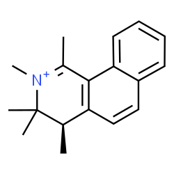 ChemSpider 2D Image | (4R)-1,2,3,3,4-Pentamethyl-3,4-dihydrobenzo[h]isoquinolinium | C18H22N