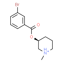 ChemSpider 2D Image | (3S)-3-[(3-Bromobenzoyl)oxy]-1-methylpiperidinium | C13H17BrNO2