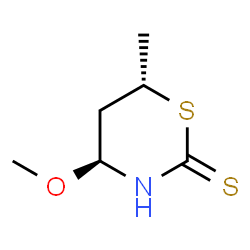 ChemSpider 2D Image | (4S,6S)-4-Methoxy-6-methyl-1,3-thiazinane-2-thione | C6H11NOS2