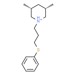ChemSpider 2D Image | (3R,5S)-3,5-Dimethyl-1-[3-(phenylsulfanyl)propyl]piperidinium | C16H26NS