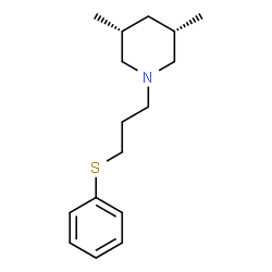 ChemSpider 2D Image | (3R,5S)-3,5-Dimethyl-1-[3-(phenylsulfanyl)propyl]piperidine | C16H25NS