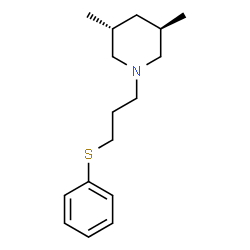 ChemSpider 2D Image | (3R,5R)-3,5-Dimethyl-1-[3-(phenylsulfanyl)propyl]piperidine | C16H25NS