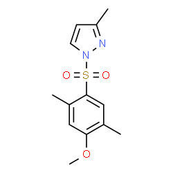 ChemSpider 2D Image | 1-(4-Methoxy-2,5-dimethyl-benzenesulfonyl)-3-methyl-1H-pyrazole | C13H16N2O3S