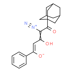 ChemSpider 2D Image | (1Z)-5-(Adamantan-1-yl)-4-diazonio-3-hydroxy-5-oxo-1-phenyl-1,3-pentadien-1-olate | C21H22N2O3