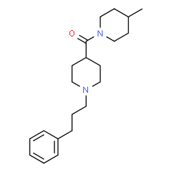 ChemSpider 2D Image | (4-Methyl-1-piperidinyl)[1-(3-phenylpropyl)-4-piperidinyl]methanone | C21H32N2O