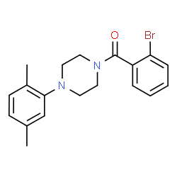 ChemSpider 2D Image | (2-Bromophenyl)[4-(2,5-dimethylphenyl)-1-piperazinyl]methanone | C19H21BrN2O