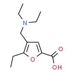 ChemSpider 2D Image | 4-[(Diethylamino)methyl]-5-ethyl-2-furoic acid | C12H19NO3