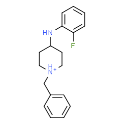 ChemSpider 2D Image | 1-Benzyl-4-[(2-fluorophenyl)amino]piperidinium | C18H22FN2