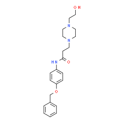 ChemSpider 2D Image | N-[4-(Benzyloxy)phenyl]-3-[4-(2-hydroxyethyl)-1-piperazinyl]propanamide | C22H29N3O3