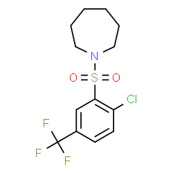ChemSpider 2D Image | 1-[2-chloro-5-(trifluoromethyl)phenyl]sulfonylazepane | C13H15ClF3NO2S