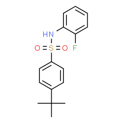 ChemSpider 2D Image | 4-tert-Butyl-N-(2-fluorophenyl)benzenesulfonamide | C16H18FNO2S