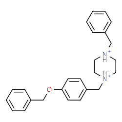 ChemSpider 2D Image | 1-Benzyl-4-[4-(benzyloxy)benzyl]piperazinediium | C25H30N2O