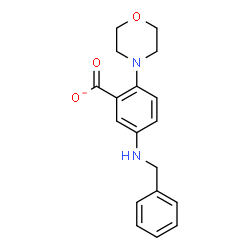ChemSpider 2D Image | 5-(Benzylamino)-2-(4-morpholinyl)benzoate | C18H19N2O3