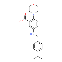 ChemSpider 2D Image | 5-[(4-Isopropylbenzyl)amino]-2-(4-morpholinyl)benzoate | C21H25N2O3