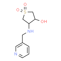 ChemSpider 2D Image | 4-[(3-Pyridinylmethyl)amino]tetrahydro-3-thiopheneol 1,1-dioxide | C10H14N2O3S
