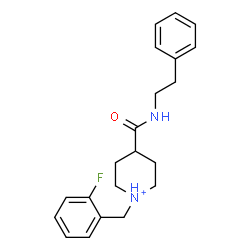 ChemSpider 2D Image | 1-(2-Fluorobenzyl)-4-[(2-phenylethyl)carbamoyl]piperidinium | C21H26FN2O