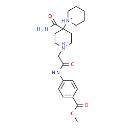 ChemSpider 2D Image | 4'-Carbamoyl-1'-(2-{[4-(methoxycarbonyl)phenyl]amino}-2-oxoethyl)-1,4'-bipiperidinium | C21H32N4O4