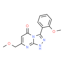 ChemSpider 2D Image | 7-(Methoxymethyl)-3-(2-methoxyphenyl)[1,2,4]triazolo[4,3-a]pyrimidin-5(1H)-one | C14H14N4O3