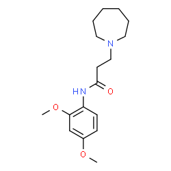ChemSpider 2D Image | 3-(1-Azepanyl)-N-(2,4-dimethoxyphenyl)propanamide | C17H26N2O3