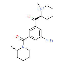 ChemSpider 2D Image | (2S)-2-(3-Amino-5-{[(2S)-2-methyl-1-piperidinyl]carbonyl}benzoyl)-1-methylpiperidinium | C20H30N3O2