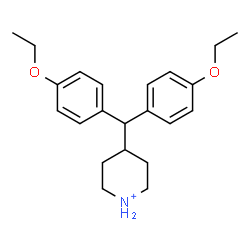ChemSpider 2D Image | 4-[Bis(4-ethoxyphenyl)methyl]piperidinium | C22H30NO2